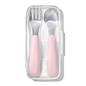 OXO Tot On-The-Go Fork and Spoon Set - Blossom in Kuwait
