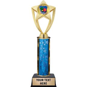 Crown Awards Bocce Ball Trophies, 11" Gold Star Bocce Ball Trophy with Engraving Included Prime