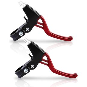 1 Pair Bike Brake Levers, Universal Aluminum Alloy Bicycle Handle Mountain Road Bike Brake Lever V-Brake Handlebar for Most Bicycle, MTB, BMX, Road Bike, 2.2cm Diameter(Blue)