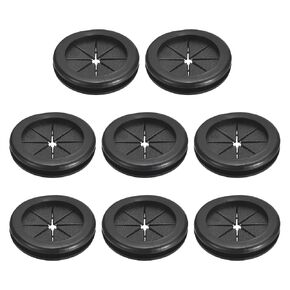 uxcell 8Pcs Rubber Grommets 1"(25mm) ID 1-3/16"(30mm) Drill Hole Double Sided Firewall Hole Plugs Round Electrical Wiring Gasket, Black