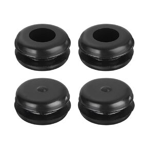 uxcell 70Pcs Rubber Grommets 2/8" (8mm) Drill Hole, 1/4" (6mm) ID Double Sided Hole Plugs Ring Gasket for Firewall Cable Wire Protecting, Black
