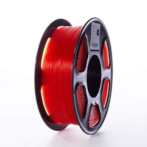 3D Drucker Filament, PLA Filament der Transparenten Serie, 1,75 mm, Maßgenauigkeit +/- 0,02 mm, 1KG Spule für 3D Drucker und 3D Stift (Transparent-Purple)