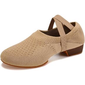 Women Standard Practice Social Dance Sneaker Beginner 1" Low Heel Latin Dance Practice Shoes