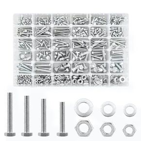 Metric Machine Screws Nuts and Bolts Assortment Kit,736pcs Washers,Screws,Hex Bolts and Nuts Kit,M4M5M6M8 Grade 4.8 Assorted Screws Bolts Nuts and Washers Kit