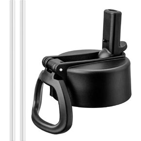 Straw Lid Fit for Hydro Flask & Takeya Wide Mouth Water Bottle 12 oz 16 oz 18 oz 20 oz 32 oz 40 oz-Replacement Top Lid with Straws, Water Bottle Accessory, BPA Free