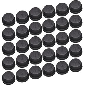 DSDS 30 Pack 3/4" Black Pipe Cap, Rustic Industrial Black Malleable Iron Pipe End Cap for Pipe Shelf Furniture Home Decor