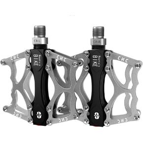 Mountain Bike Pedals Bicycle Pedal, Bike Pedal Bicycle Platform Flat Pedals Cycling Ultra Sealed Bearing Aluminum Alloy Pedal for Road Mountain Bike 9/16"