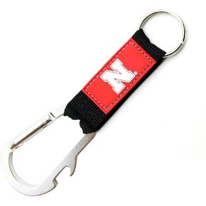 Pro Specialties Group Nebraska Cornhuskers Keychain Carabiner Wordmark Red