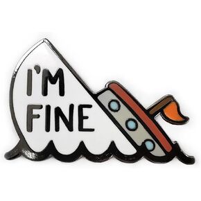 Golf Ball Marker with Magnetic Hat Clip (I'm Fine Sinking Ship)