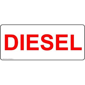 ComplianceSigns.com Diesel Safety Label Decal, 14x5 inch Vinyl for Fuel