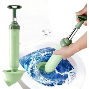 High Pressure Toilet Plunger Unblock Reverse Suction Design, One Shot Toilet Pipe Plunger Toilet Air Drain Clog Remover Unblocker Air Plunger for Toilet Bathroom Toilet Unclogger