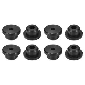 uxcell 16Pcs Rubber Grommets 5/8"(16mm) Drill Hole, 1/4"(7mm) ID Hole Top Hat Grommet Black Silicone Rubber Hole Plug Gasket for Wiring, Automotive