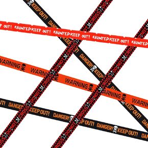4pcs Halloween Fright Tape, 3 Inch x 88.58 Feet Zombie Caution Tape Halloween Warning Caution Tape, Creepy Danger Scary Tapes, Halloween Scary Decor for Haunted Houses Zombie Party(Style 3)