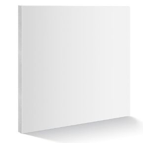 Wesiti Hdpe Plastic Sheets 3/4 Thick Hard Hdpe Sheet Polyethylene Sheet, High Density Polyethylene Board for Crafts Flat Panel DIY Materials for Home Decor Handicrafts (white, 12 x 12 Inch)