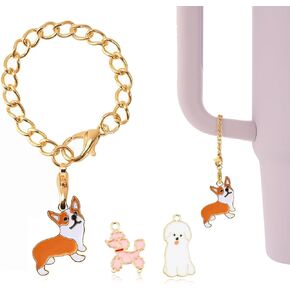 Charm for Stanley Cup Accessories, 2 Heart Charm for Stanley/Simple Modern/Yeti Cup with Handle, Stanley Cup Charms for Stanley Accessories