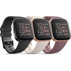 أساور Meliya متوافقة مع Fitbit Versa/Versa 2 / Versa Lite/Versa SE حزام رياضي كلاسيكي ناعم من السيليكون للنساء والرجال