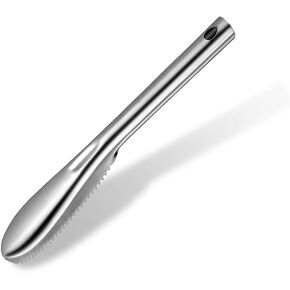 2 Pieces Fish Scaler Tool Stainless Steel Fish Scaler Remover No Mess - Portable Fish Scale Remover Fish Descaler Tool - Reliable Fish Scraper Fish Cleaner Tool for Fish Scaling Cleaning