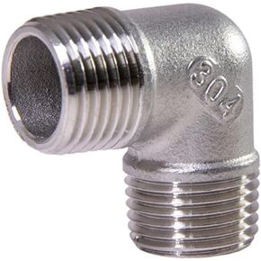 90 Degree 1" Male to Male Thread Elbow NPT Stainless Steel 304 Threaded Cast Pipe Fitting