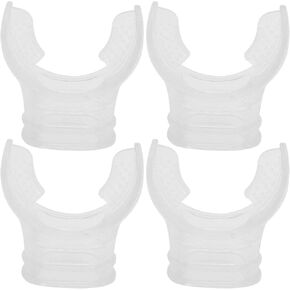 HERCHR 4 Pack Silicone Mouthpiece Diving Equipment Scuba Diving Regulator Mouthpiece Odourless Soft Comfortable Snorkel Mouthpiece Silicone Comfort Bite Mouthpiece Replacement