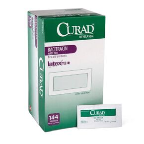 CURAD Bacitracin Ointment with Zinc, 0.9 g Foil Packet, Box of 144