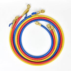 29986 Plus II 1/4" HVAC ac hoses Fit for R-410A Refrigerant Charging Hose Set (Pack of 3) ﻿