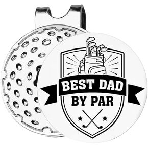 TSUYAWU Best Dad by Par Golf Ball Marker - قلم جولف مضحك للأب مع مشبك قبعة مغناطيسي هدية مبتكرة للجولف - هدايا إكسسوارات الجولف للأب الأب الأب لاعب الجولف لمحبي الجولف in Kuwait