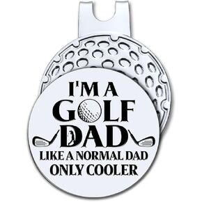 Hafhue I'm A Golf Dad Like A Normal Dad Golf Ball Marker with Magnetic Hat Clip, Funny Golf Accessories and Golf Gifts for Men Dad Grandpa, Birthday for Golf Fan Golfer Golf Lovers