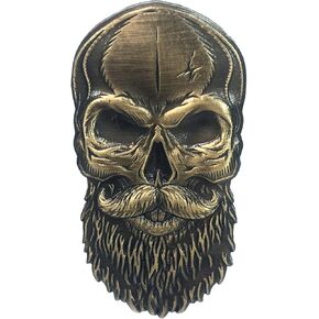 Golf Ball Marker with Magnetic Hat Clip (Beard Skull)