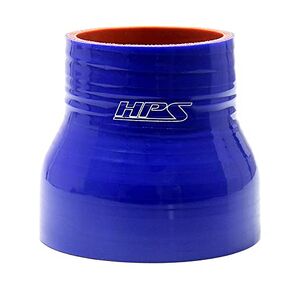 HPS HTSRNBLUE-199 1-1/2" - 1-5/8" ID, 3" Length, Silicone Reducer Coupler Hose, High Temp 4-Ply Reinforced, Silicone, Blue
