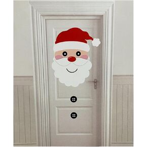 Christmas Santa Clause Front Door or Wall Cover Decoration
