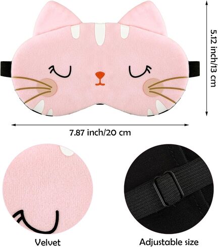 4 Pieces Plush Sleeping Eye Masks for Sleep Cute Animal Eye Mask Bulk Comfortable Sleep Eye Cover Sleep Mask for Kids Women Men Soft Furry Eye Blindfold for Travel Nap Sleepover Party Supplies in Saudi Arabia