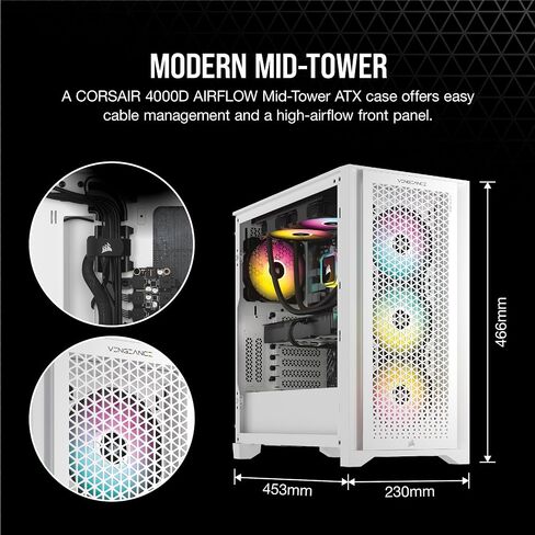 Corsair Vengeance i7500 Series Gaming PC - Liquid Cooled Intel Core i9 14900KF CPU - NVIDIA GeForce RTX 4090 GPU - 64GB Vengeance RGB DDR5 Memory - 2TB M.2 SSD - Black in Saudi Arabia
