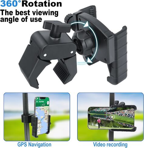 Golf Cart Phone Holder, Cell Phone Holder Mount Compatible with EZGO/Club Car/Yamaha, Universal Compatible with iPhone Galaxy Google Pixel, Golf Cart Accessories Fit for Smart Phones, Red in Saudi Arabia