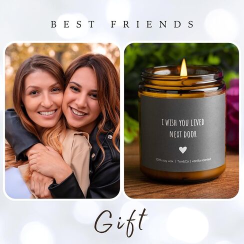I Wish You Lived Next Door, Friendship Candle, Birthday Gifts for Women Best Friends, Christmas Gifts for Women, Vanilla Candle in Saudi Arabia