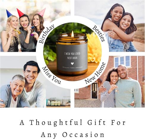 I Wish You Lived Next Door, Friendship Candle, Birthday Gifts for Women Best Friends, Christmas Gifts for Women, Vanilla Candle in Saudi Arabia