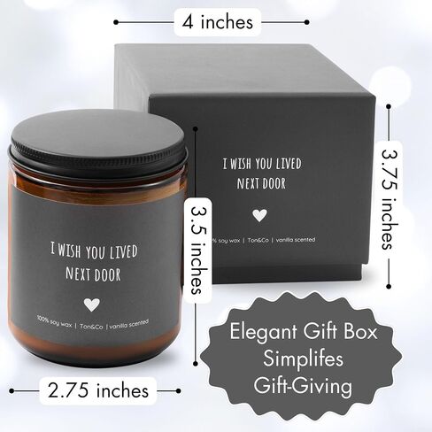 I Wish You Lived Next Door, Friendship Candle, Birthday Gifts for Women Best Friends, Christmas Gifts for Women, Vanilla Candle in Saudi Arabia