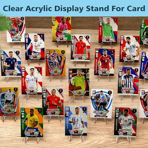 48 Packs (Height 2.68 Inches) Card Display Stands Clear,Small Acrylic Easel Stand Clear,for Display Challenge Medals,Graded Card,Baseball Card,Sports Cards,Trading Cards,Coin in Kuwait