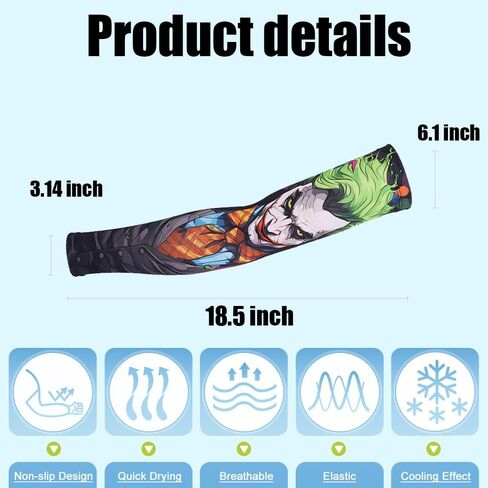 M-YOUNG UV Sun Sleeves for Men & Women Compression, Cooling Arm Sleeve with UPF 50 Protection Golf,Unique Tattoo Sleeve Gift in Saudi Arabia