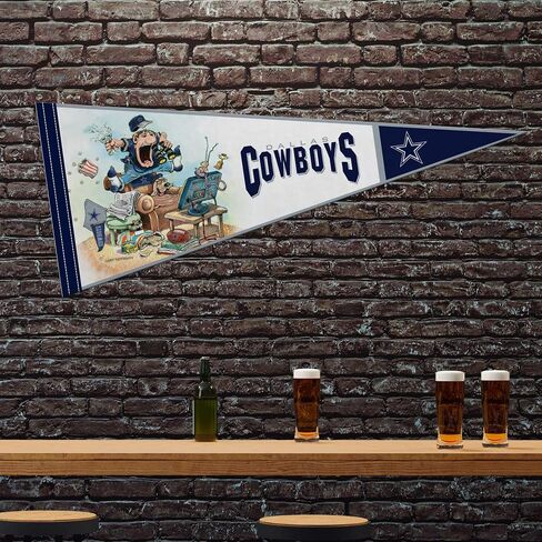 Rico Industries NFL Football "The Fan" by Gary Patterson 12" x 30" Felt Wall Décor Pennant - Great for Home/Bed Room/Man Cave Décor in Saudi Arabia