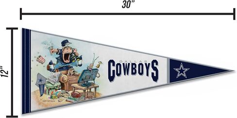 Rico Industries NFL Football "The Fan" by Gary Patterson 12" x 30" Felt Wall Décor Pennant - Great for Home/Bed Room/Man Cave Décor in Saudi Arabia
