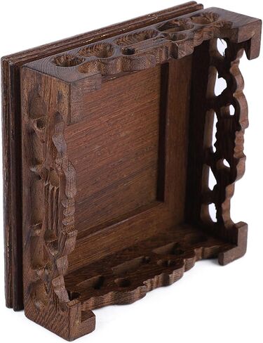 Hapivida Wood Display Stand, Delicate Small Square Teapot Base Solid Wood Vase Decoration Bonsai Pedestal for Home Office Decoration(10×10×3.7 cm) in Saudi Arabia
