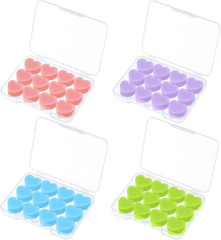 48 قطعة سدادات أذن سيليكون قابلة لإعادة الاستخدام وقابلة للتشكيل وعازلة للضوضاء سدادات أذن ناعمة تحجب الصوت للنوم والطائرات والسباحة والحفلات الموسيقية والسفر in Kuwait