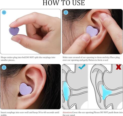 48 قطعة سدادات أذن سيليكون قابلة لإعادة الاستخدام وقابلة للتشكيل وعازلة للضوضاء سدادات أذن ناعمة تحجب الصوت للنوم والطائرات والسباحة والحفلات الموسيقية والسفر in Kuwait