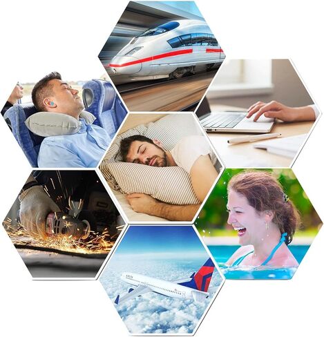 48 قطعة سدادات أذن سيليكون قابلة لإعادة الاستخدام وقابلة للتشكيل وعازلة للضوضاء سدادات أذن ناعمة تحجب الصوت للنوم والطائرات والسباحة والحفلات الموسيقية والسفر in Kuwait