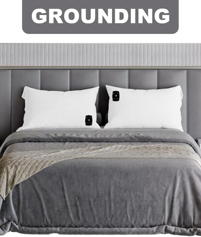 Grounded Pillowcase Cotton Pillowcase with Silver Fiber Electric Pillowcase for Improved Sleep and Pain Relief (20" x 30"), White in Saudi Arabia