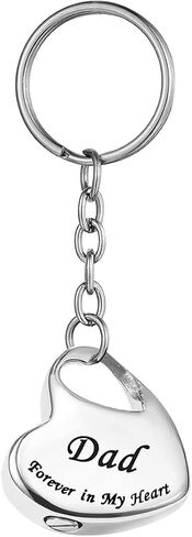 Family in Heart Stainless Steel Memorial Keepsake Urn Keychain for Ashes Cremation Jewelry Dad in Kuwait