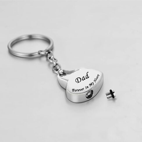 Family in Heart Stainless Steel Memorial Keepsake Urn Keychain for Ashes Cremation Jewelry Dad in Kuwait