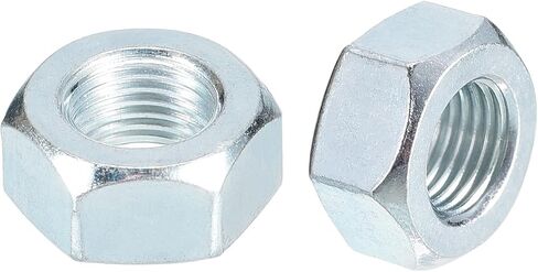 METALLIXITY Hex Nuts (M8x1.25mm) 30Pcs, Carbon Steel Metric Coarse Thread Zinc Plated Hexagon Nut Hardware - for DIY Home Repair Machinery, Silver White in Saudi Arabia