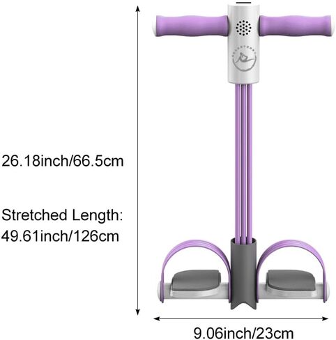Multifunctional Pedal Puller Resistance Rope Multifunction Tension Rope Elastic Sit Up Equipment with 6-Tube Rope Abdominal and LegTrainer Yoga Tension Rope for Abdomen, Waist in Kuwait