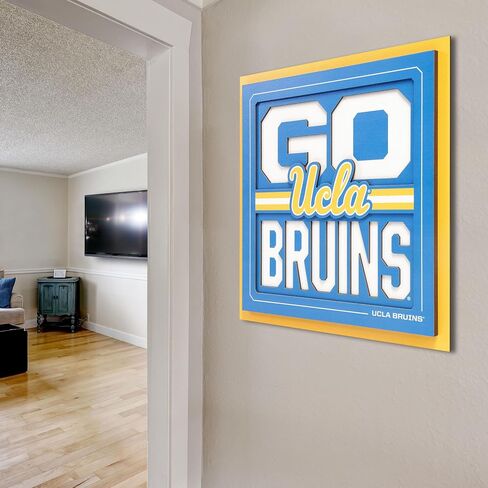 لوحة فنية جدارية ثلاثية الأبعاد من سلسلة شعار YouTheFan NCAA UCLA Bruins in Saudi Arabia